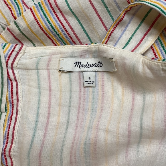 Madewell Rainbow Striped Midi-Dress with buttons - Picture 11 of 12